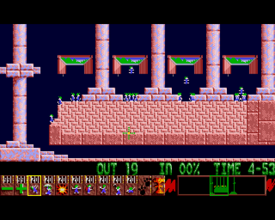 Lemmings Screenshot 21 (Amiga 500)