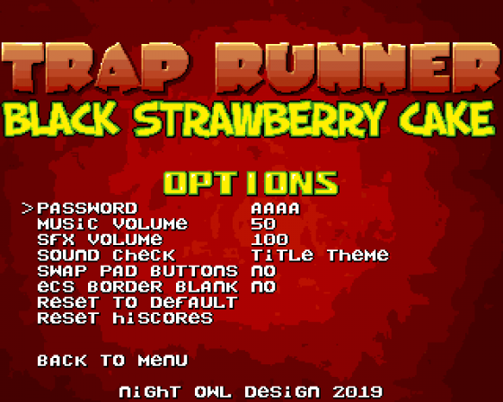 Trap Runner: Black Strawberry Cake Screenshot 10 (Amiga 500)