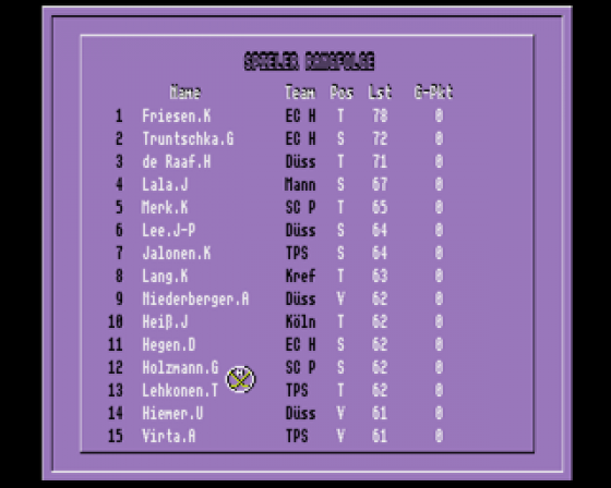 World Hockey League Manager Screenshot 7 (Amiga 500)