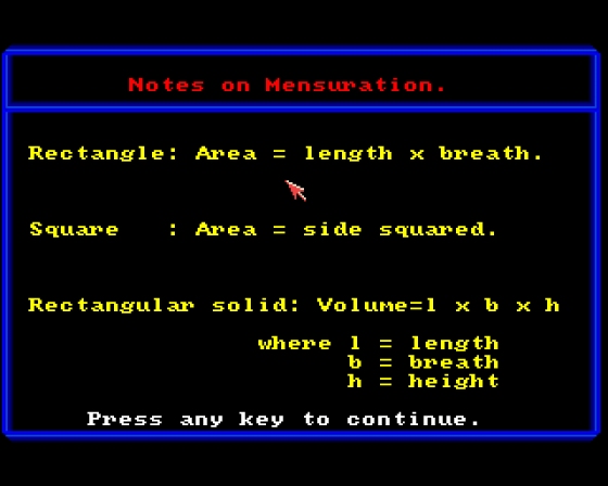 Better Maths Screenshot 8 (Amiga 500)