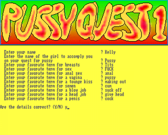 Pussy Quest 1: A Weekend In The Bush