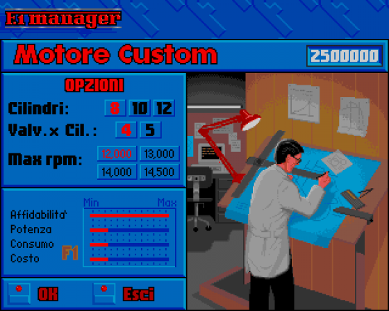 F.1 Manager Screenshot 6 (Amiga 500)