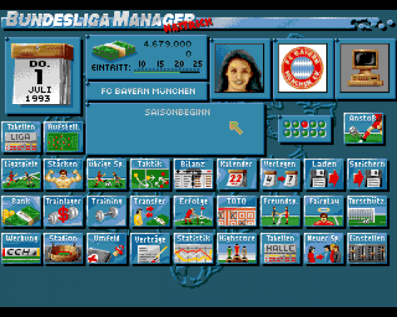 Bundesliga Manager Hattrick Screenshot 8 (Amiga 500)