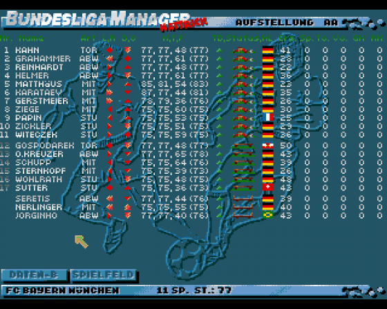 Bundesliga Manager Hattrick Screenshot 9 (Amiga 500)