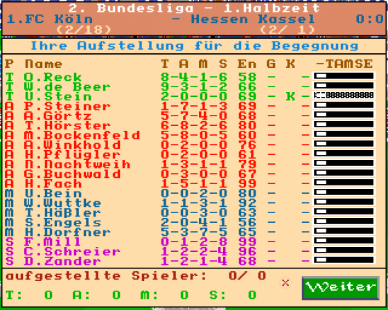 Soccer Manager Plus Screenshot 11 (Amiga 500)