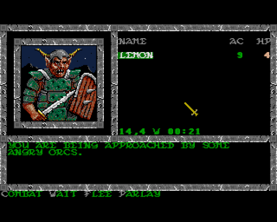 Advanced Dungeons & Dragons: Pool Of Radiance Screenshot 7 (Amiga 500)