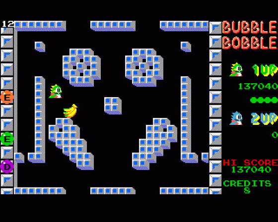 Screenshot of Bubble Bobble (Amiga, 1986) - MobyGames
