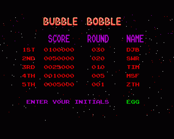 Bubble Bobble Screenshot 56 (Amiga 500)