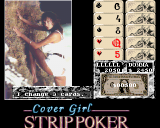 Cover Girl Strip Poker Screenshot 9 (Amiga 500)