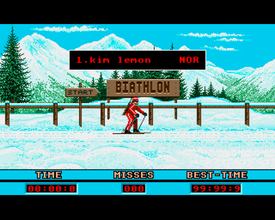 Winter Challenge: World Class Competition Screenshot 13 (Amiga 500)