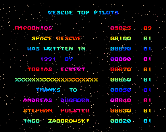 Space Rescue Screenshot 13 (Amiga 500)