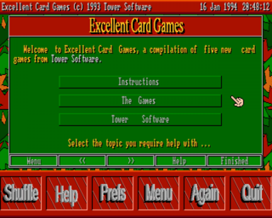 Excellent Card Games Screenshot 8 (Amiga 500)