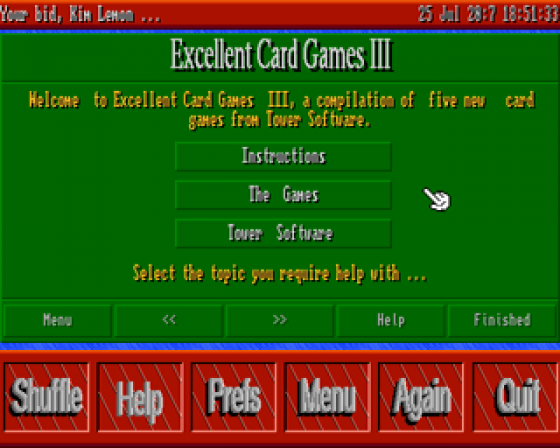 Excellent Card Games III Screenshot 8 (Amiga 500)