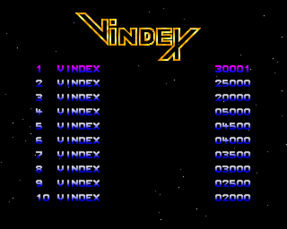 Vindex Screenshot 9 (Amiga 500)