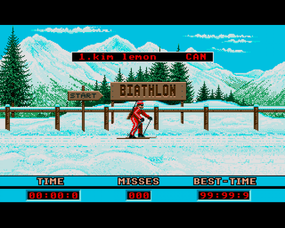 Winter Olympiad '88 Screenshot 7 (Amiga 500)