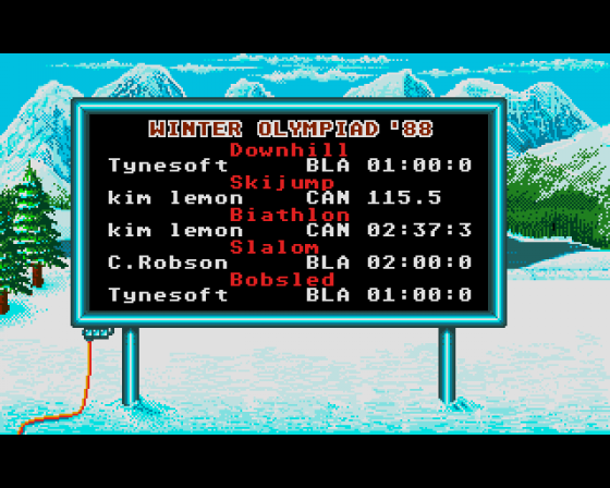 Winter Olympiad '88 Screenshot 14 (Amiga 500)