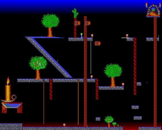 Lemmings Level Screenshot 7 (Amiga 500)