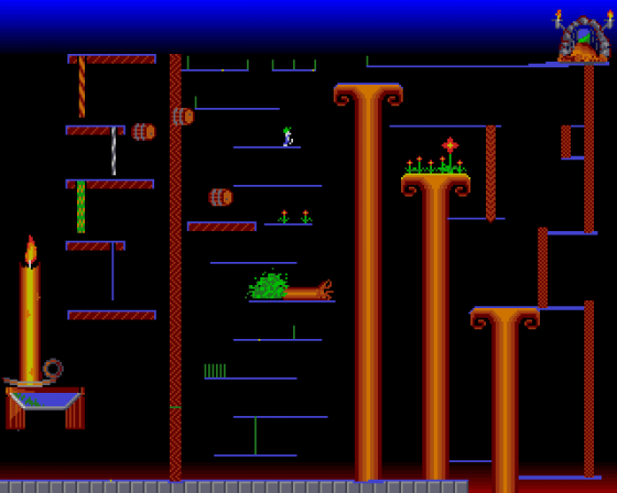 Lemmings Level Screenshot 8 (Amiga 500)