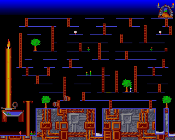 Lemmings Level Screenshot 9 (Amiga 500)