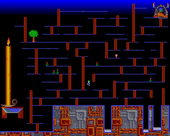 Lemmings Level Screenshot 12 (Amiga 500)