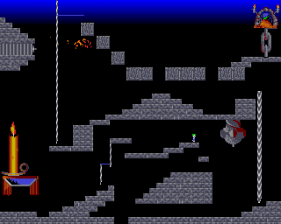 Lemmings Level Screenshot 15 (Amiga 500)