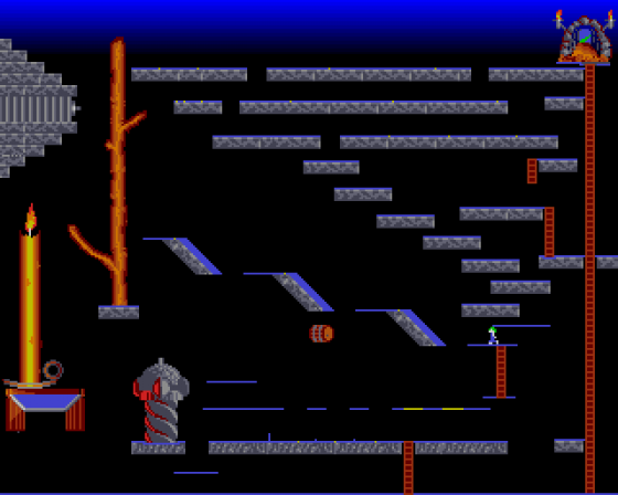 Lemmings Level Screenshot 23 (Amiga 500)