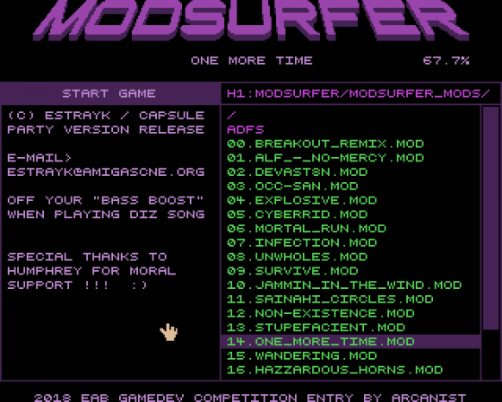 ModSurfer Screenshot 5 (Amiga 500)