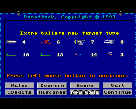 Parattack Screenshot 6 (Amiga 500)