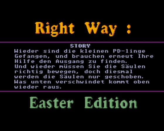 Right Way Screenshot 14 (Amiga 500)