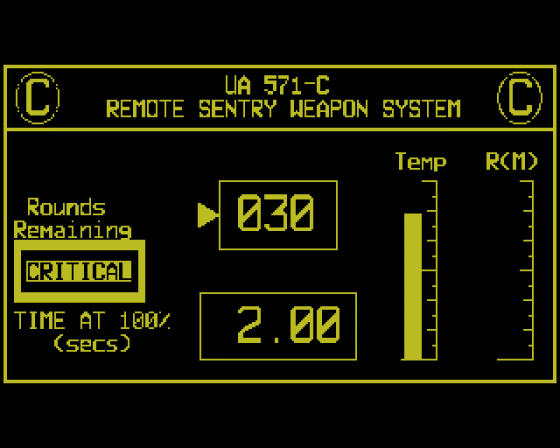 Sentry Gun Control Program Simulator Screenshot 6 (Amiga 500)