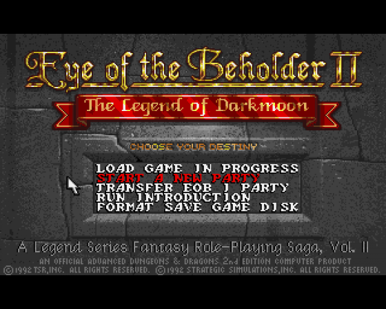 Eye Of The Beholder II: The Legend Of Darkmoon
