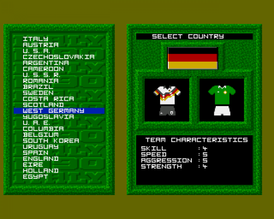 Italy 1990 Screenshot 11 (Amiga 500)