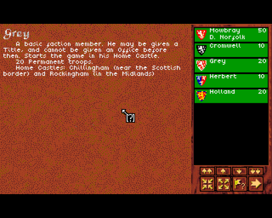 Kingmaker: The Quest For The Crown Screenshot 8 (Amiga 500)