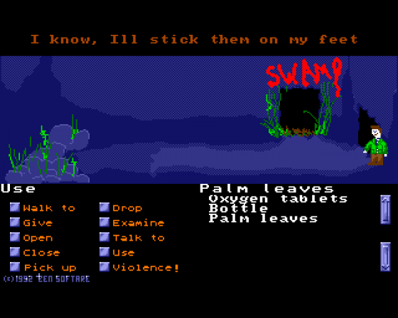 The Unlikely Adventures of Edd Schiester #1: Escape from a Large Cave Screenshot 10 (Amiga 500)