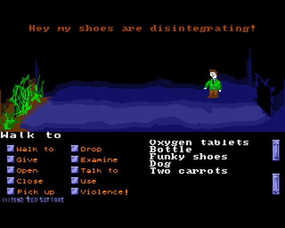 The Unlikely Adventures of Edd Schiester #1: Escape from a Large Cave Screenshot 13 (Amiga 500)