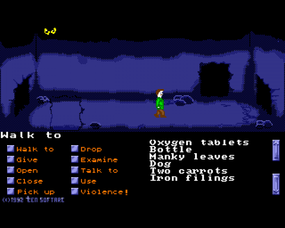 The Unlikely Adventures of Edd Schiester #1: Escape from a Large Cave Screenshot 16 (Amiga 500)