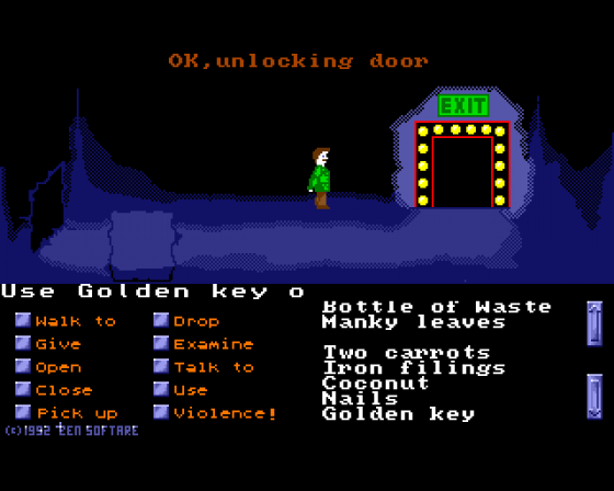 The Unlikely Adventures of Edd Schiester #1: Escape from a Large Cave Screenshot 24 (Amiga 500)