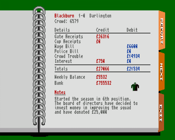 Premier Division Screenshot 11 (Amiga 500)