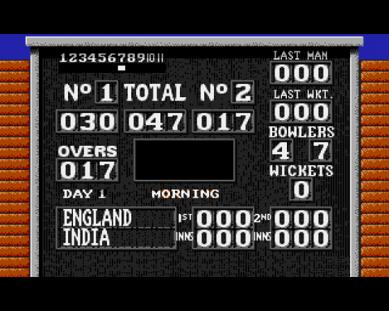 World Cricket Screenshot 9 (Amiga 500)