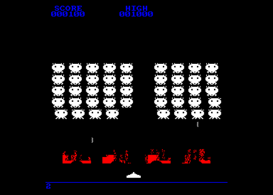 2k Invaders Screenshot 1 (Amstrad CPC464)