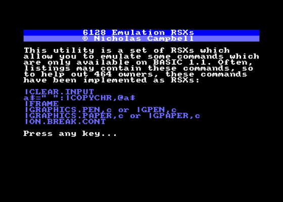 6128 Emulation RSXs