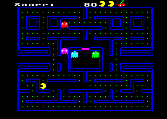 Acornsoft Pacman Screenshot 1 (Amstrad CPC464)