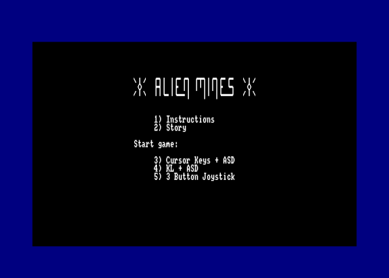 Alien Mines Screenshot 1 (Amstrad CPC464)