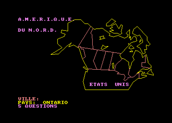 Atlas Geographique Screenshot 1 (Amstrad CPC464)