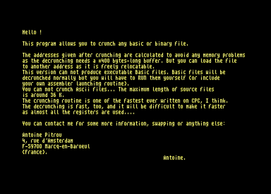 Cheese Cruncher 1.0 Screenshot 1 (Amstrad CPC464)