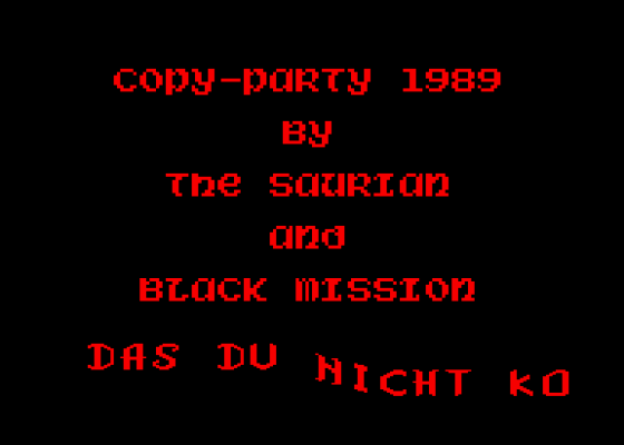 Copy-Party 1 Screenshot 1 (Amstrad CPC464)