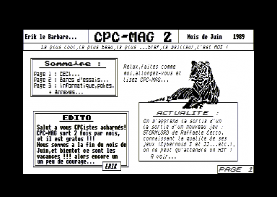 CPC Mag 2 Screenshot 1 (Amstrad CPC464)