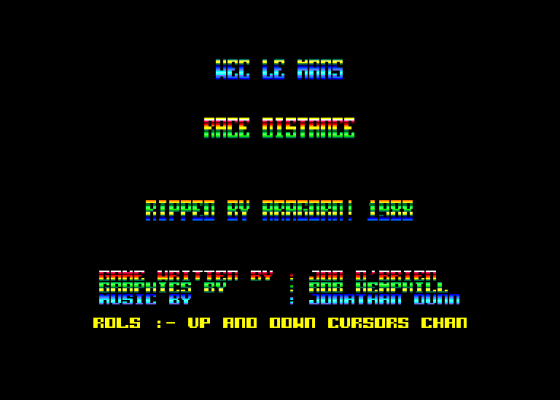 CPC Ripped Game Music Vol 1 Screenshot 5 (Amstrad CPC464)