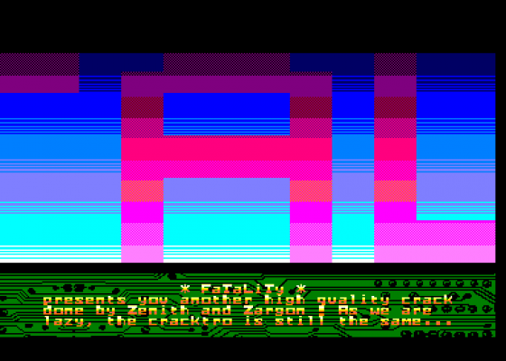 Cracktro - Fatality Screenshot 5 (Amstrad CPC464)