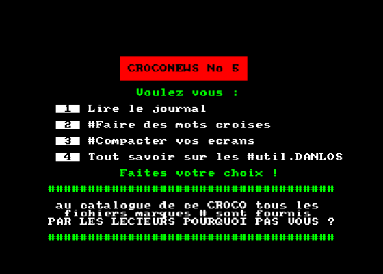 Croconews 5 Screenshot 5 (Amstrad CPC464)